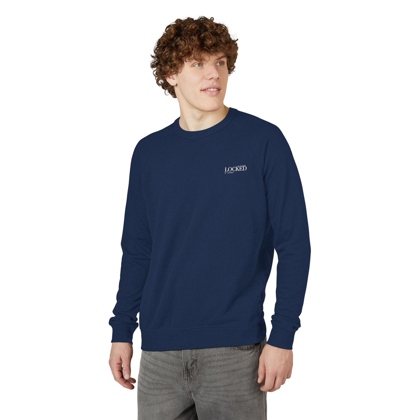 Chic Unisex French Terry Raglan Crewneck Sweatshirt - Custom Date Collection