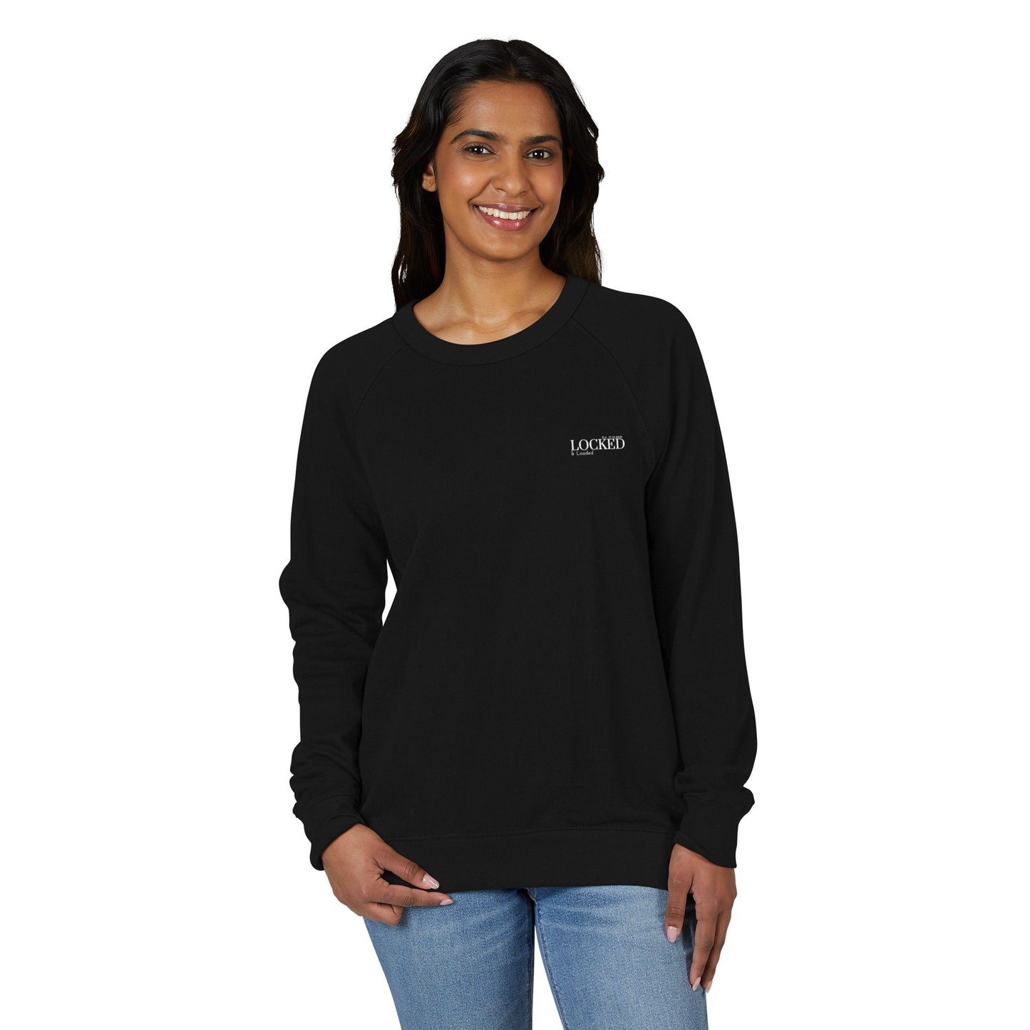 Chic Unisex French Terry Raglan Crewneck Sweatshirt - The Self Locker